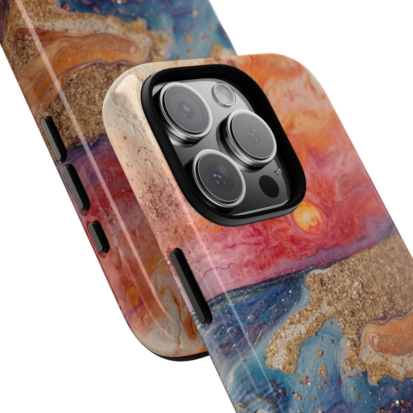 Sunset Coast Phone Case — Colorful Abstract Beach Art Tough Case