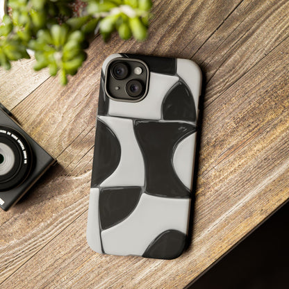 Black & White Abstract Pattern Tough Phone Case