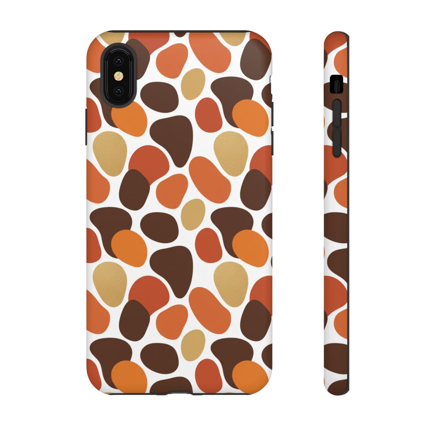 Phone Case — Retro Pebble Pattern in Warm Autumn Colors
