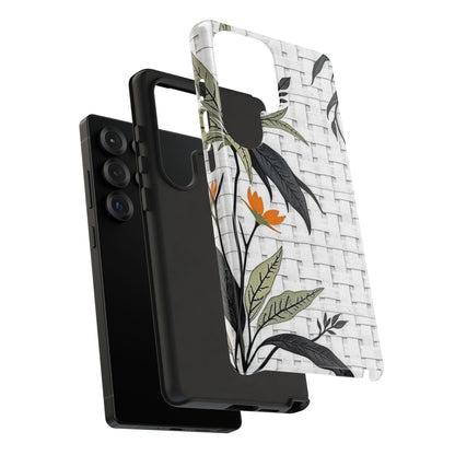 Floral Woven Tough Phone Case — Protective Botanical iPhone Cover