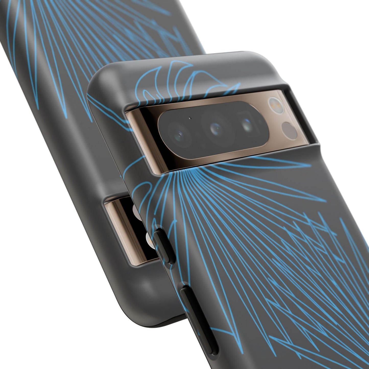 Blue Dandelion Burst Tough Phone Case — Protective Floral iPhone Cover