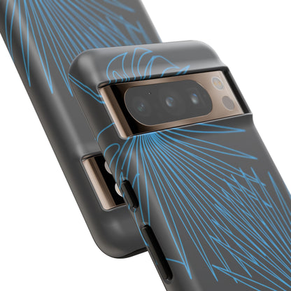Blue Dandelion Burst Tough Phone Case — Protective Floral iPhone Cover