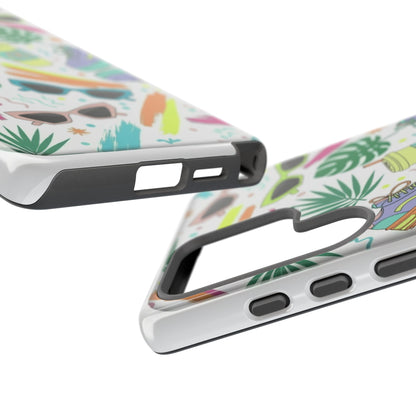 Tough Cases — Colorful Retro Sneakers & Sunglasses Phone Case