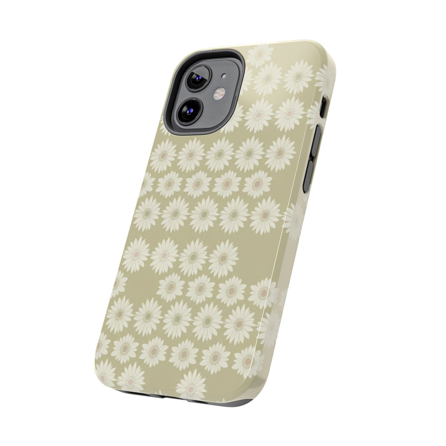 Daisy Pattern Tough Phone Case — Protective Floral iPhone Cover