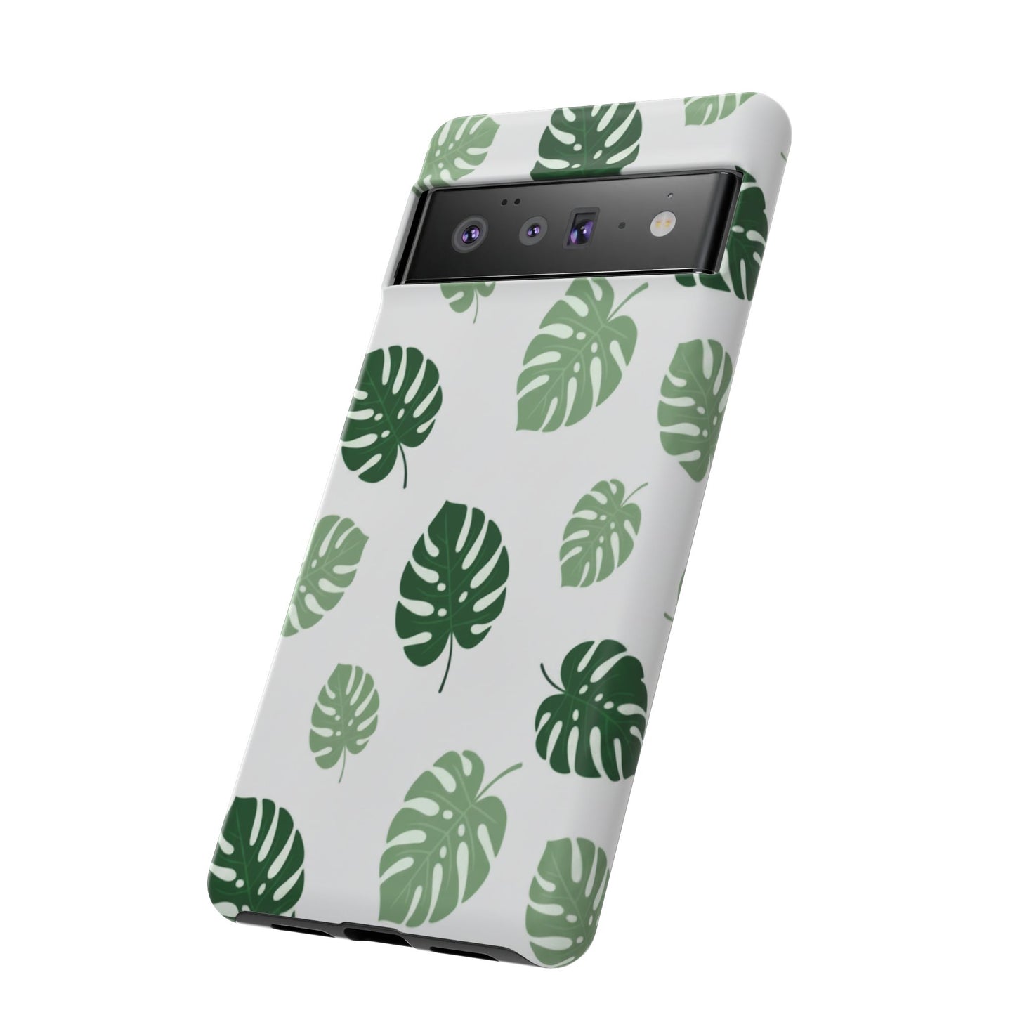 Monstera Leaf Phone Case — Tropical Green Pattern Tough Case