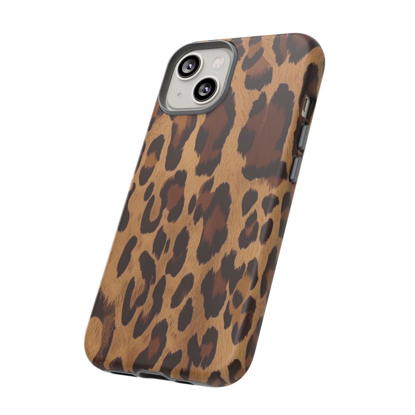 Leopard Print Tough Phone Case — Durable Animal Print Protective Cover