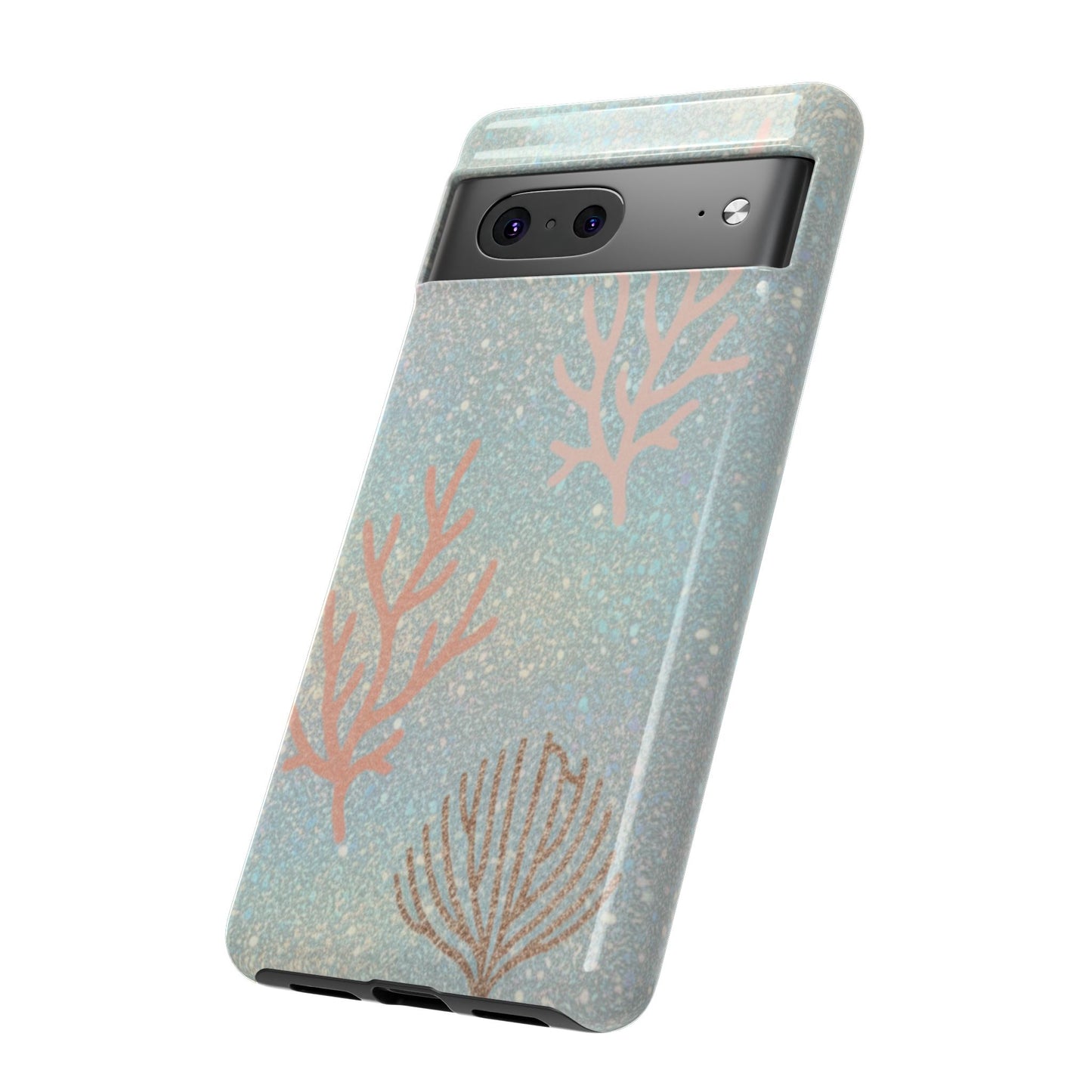 Seafoam Sparkle Phone Case – Coral & Seashell Tough Case