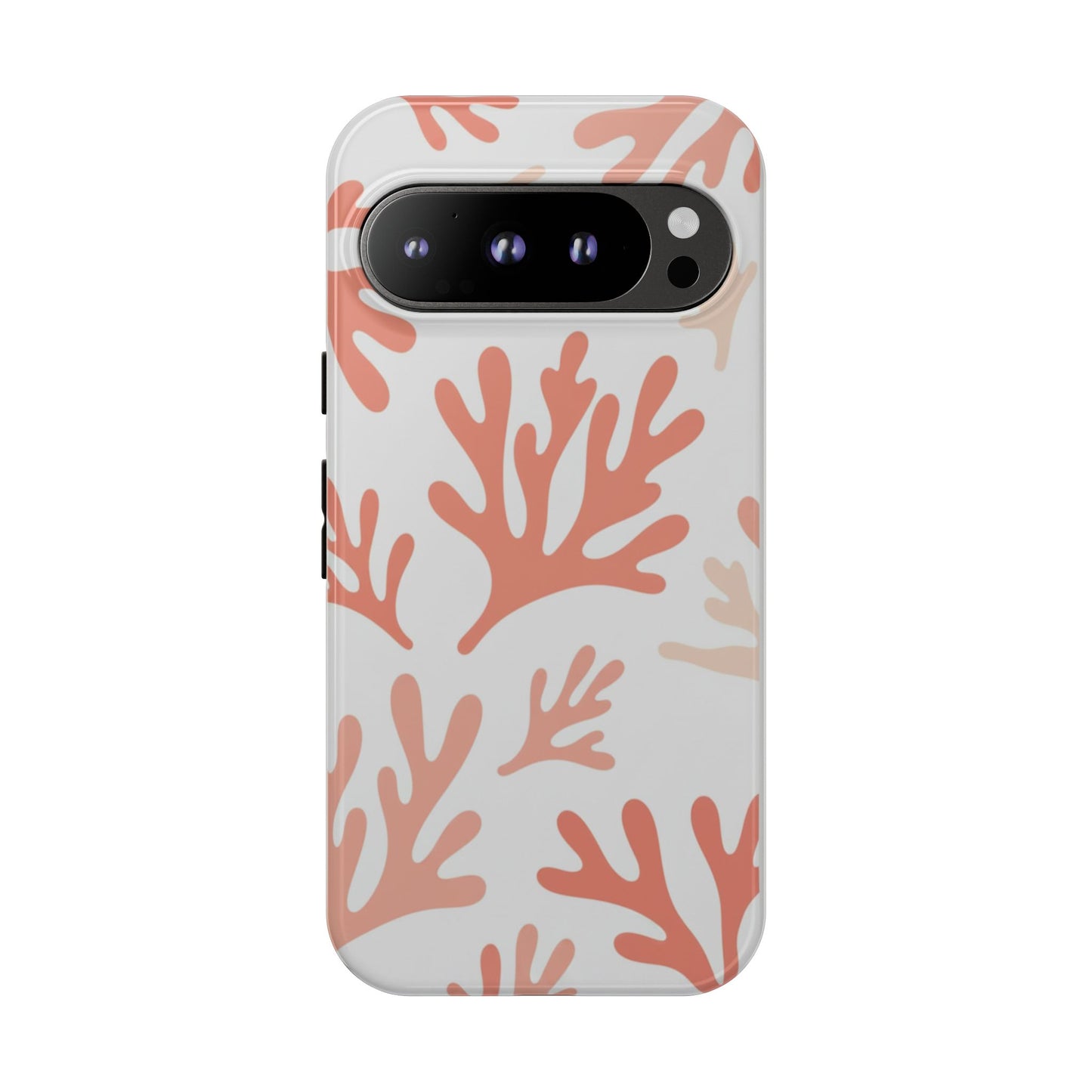 Coral Reef Pattern Tough Phone Case — Pink Beachy Protective Cover