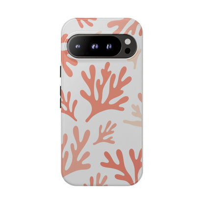 Coral Reef Pattern Tough Phone Case — Pink Beachy Protective Cover