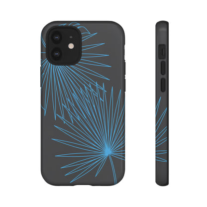 Blue Dandelion Burst Tough Phone Case — Protective Floral iPhone Cover