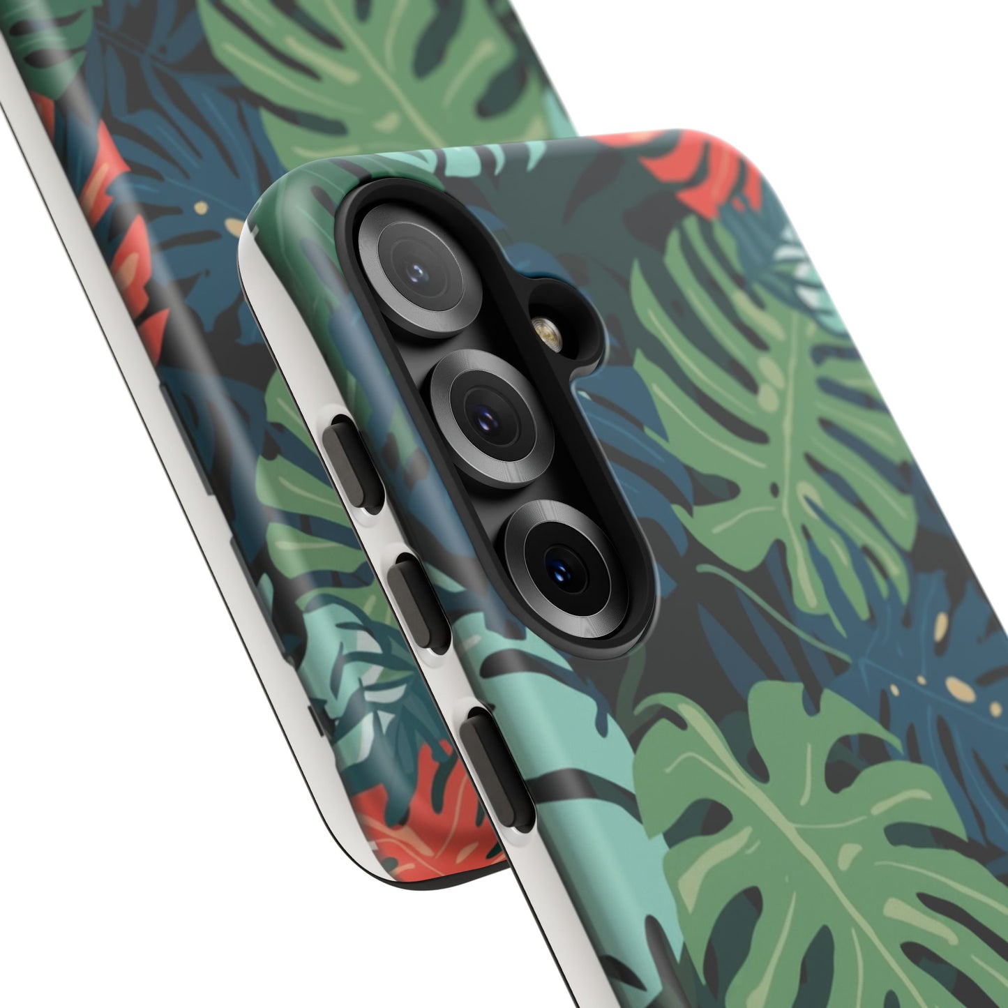Tropical Monstera Phone Case — Colorful Leaf Protective Tough Case