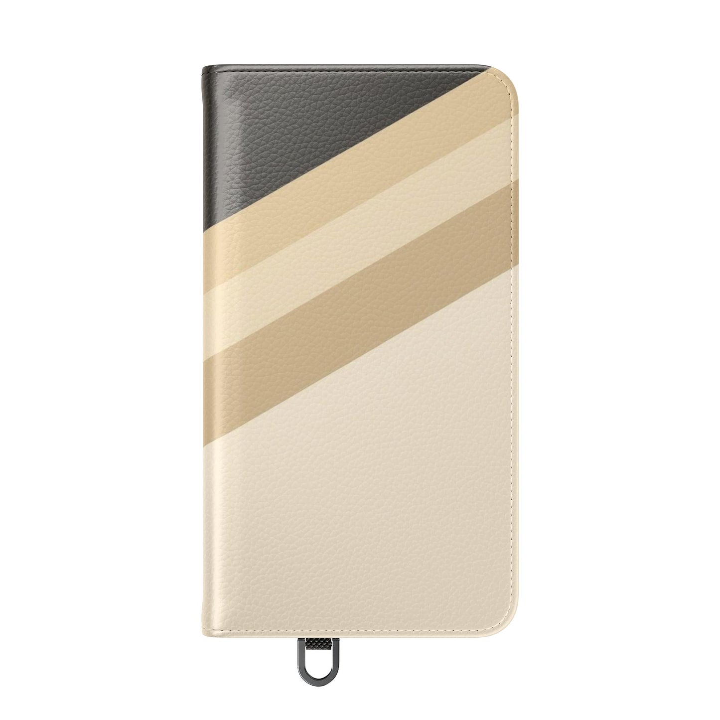 Retro Neutral Stripe Flip Phone Case — Wallet Folio with Card Slots