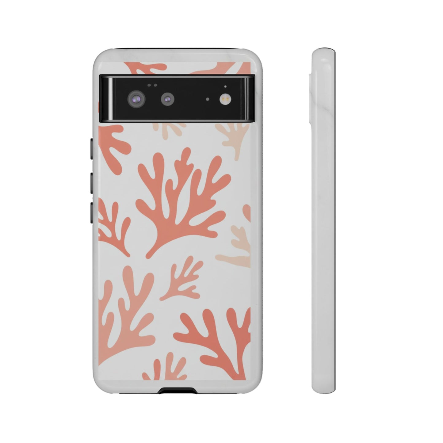 Coral Reef Pattern Tough Phone Case — Pink Beachy Protective Cover