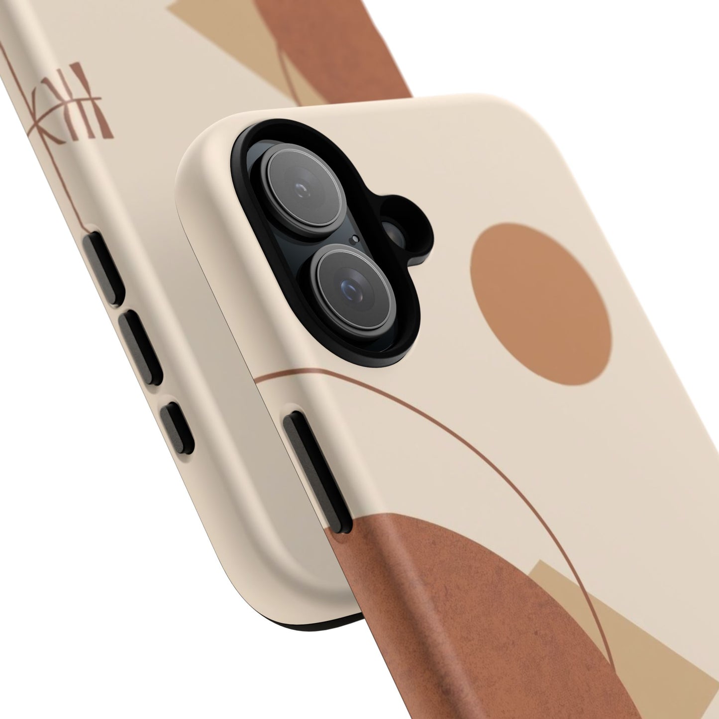 Abstract Earth Tones Phone Case — Minimal Geometric Design