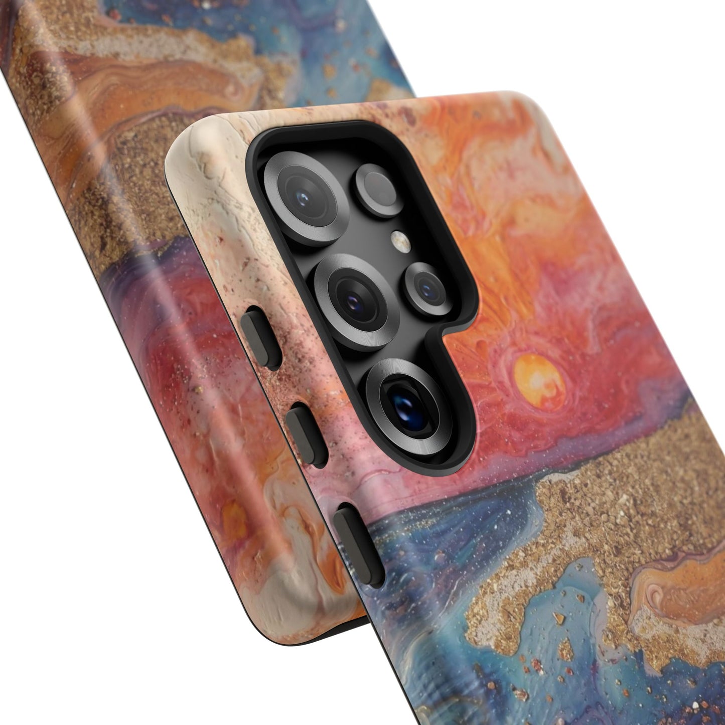 Sunset Coast Phone Case — Colorful Abstract Beach Art Tough Case