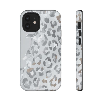 Silver Leopard Tough Phone Case