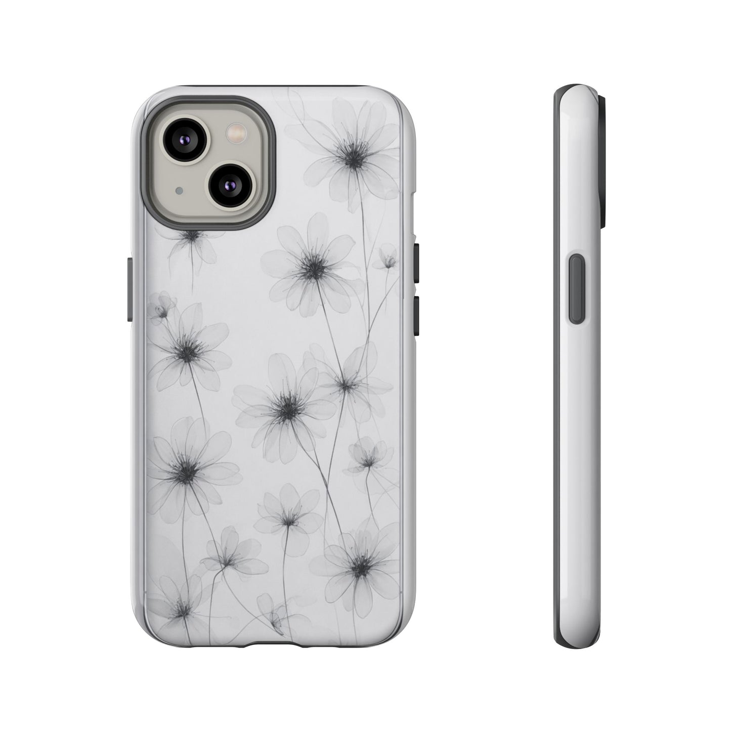 Tough Case — Black & White Floral Tough Phone Case