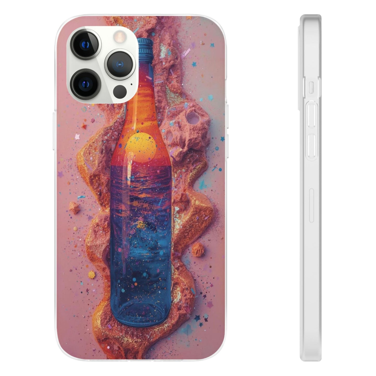 Phone Case — Surreal Sunset Bottle Art Flexible Protective Cover