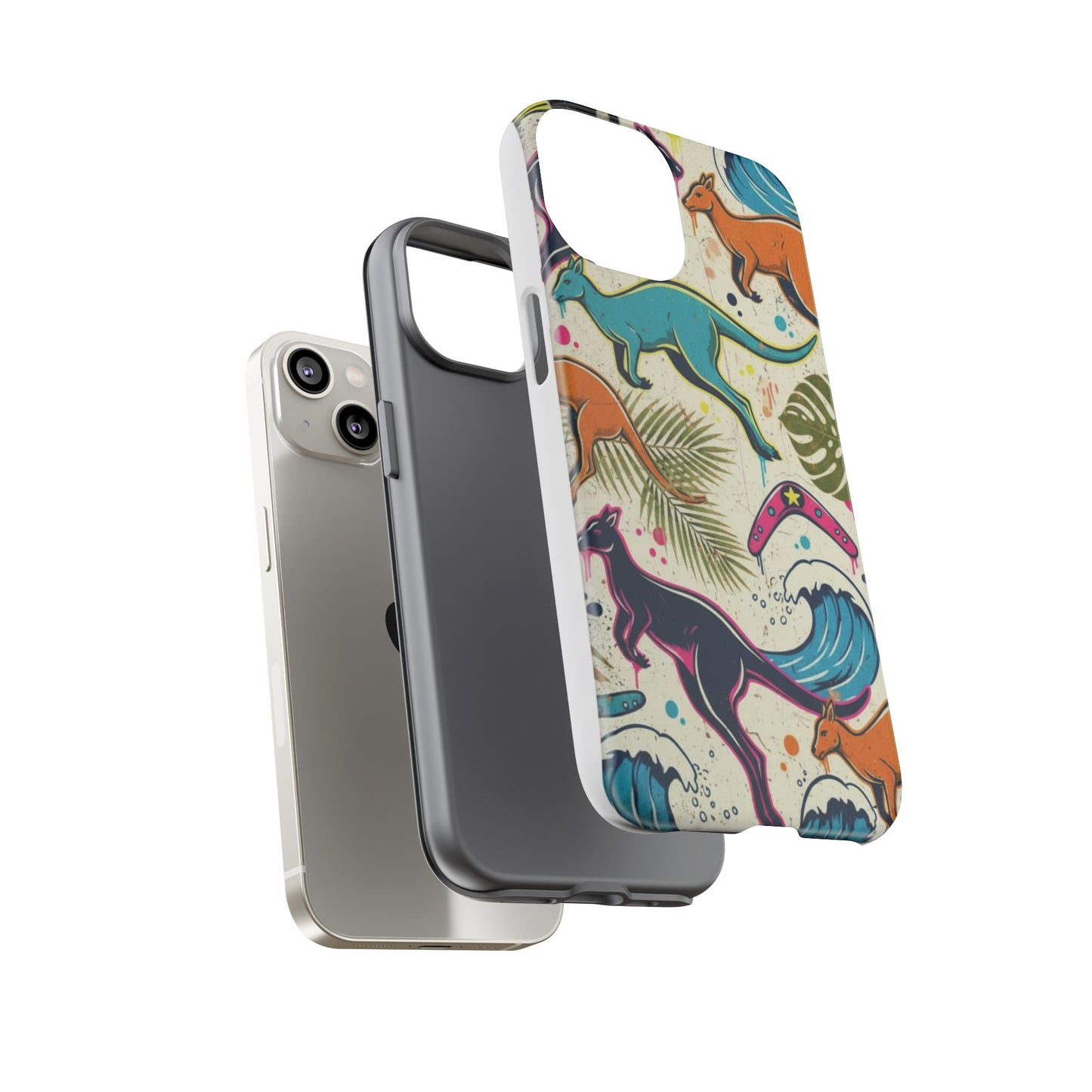 Tough Cases — Colorful Surfing Kangaroo Phone Case