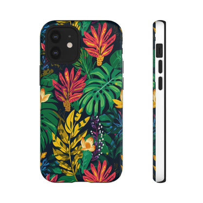 Tropical Floral Phone Case — Vibrant Jungle Leaf Protective Cover