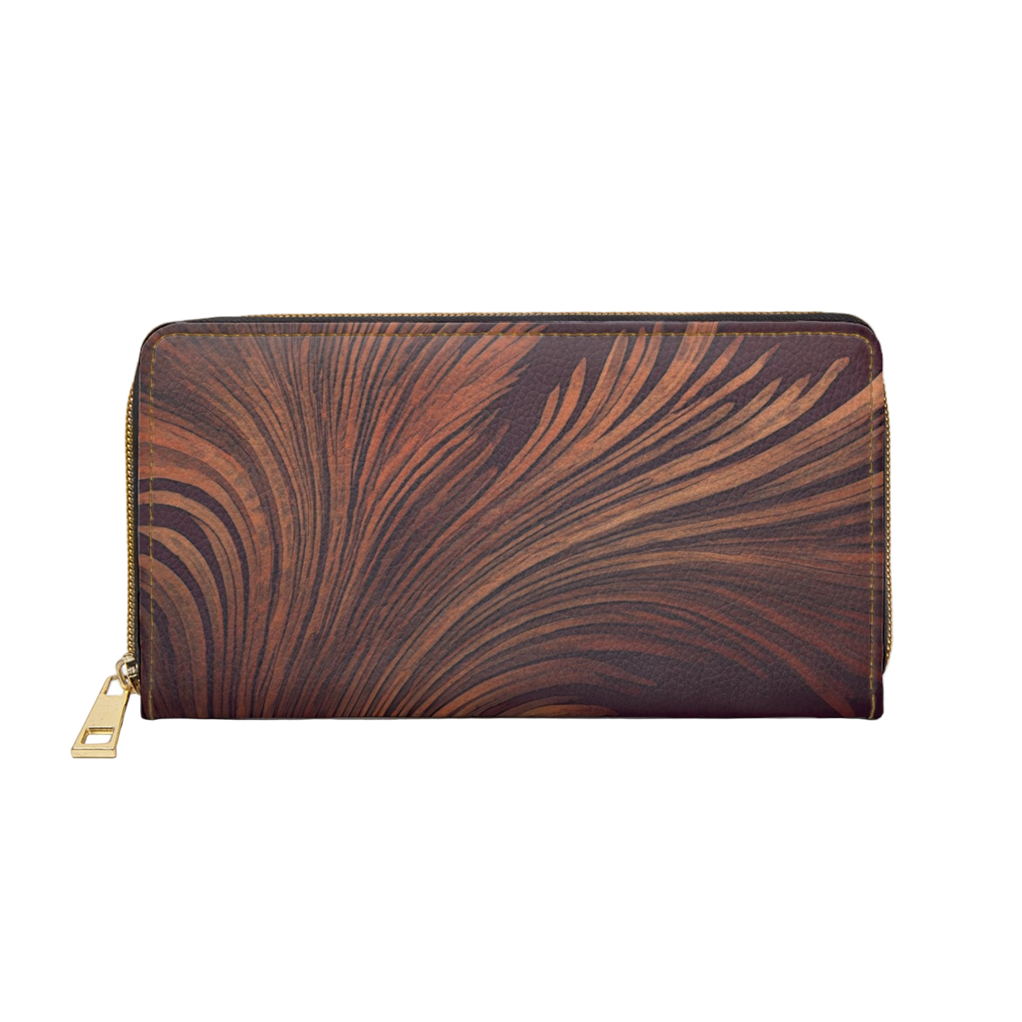 Women's Fall Botanical Wallet -  Vegan Zippered Wallet