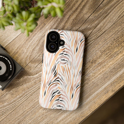 Tough Case — Neutral Watercolor Tiger Stripe Phone Case