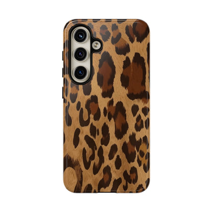 Leopard Print Tough Phone Case — Durable Animal Print Protective Cover