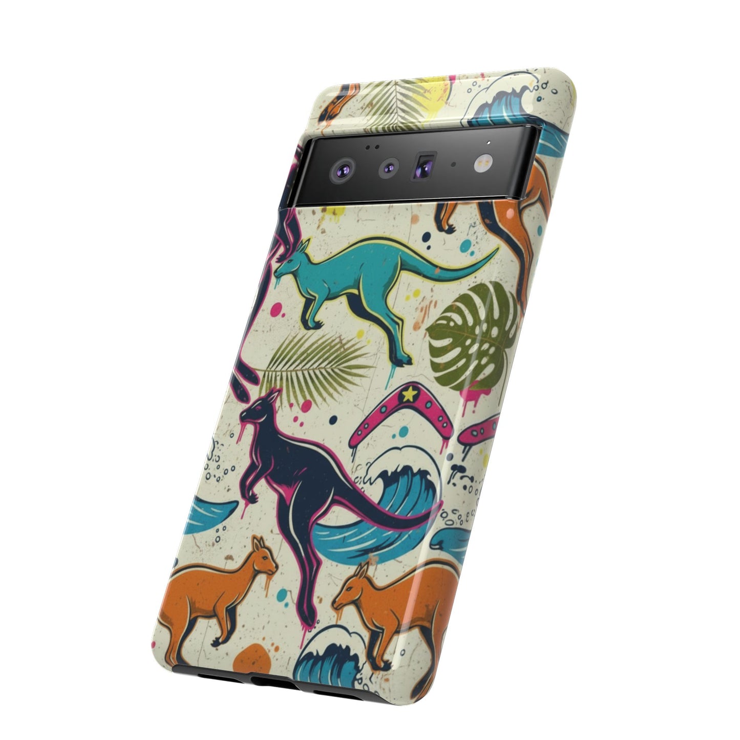 Tough Cases — Colorful Surfing Kangaroo Phone Case