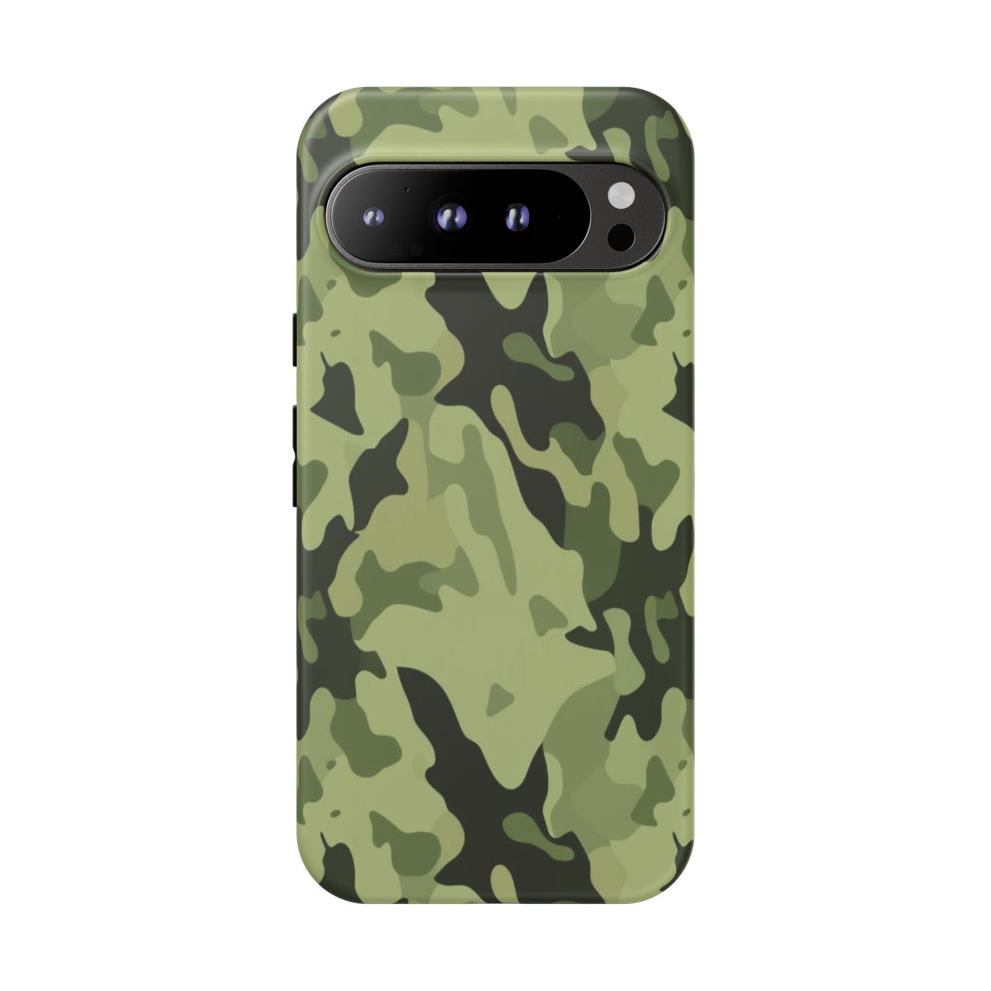 Camo Tough Phone Case — Military Green Protective iPhone Cover