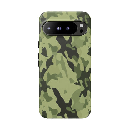 Camo Tough Phone Case — Military Green Protective iPhone Cover