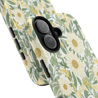 Daisy Meadow Tough Phone Case — Floral Protective Phone Cover