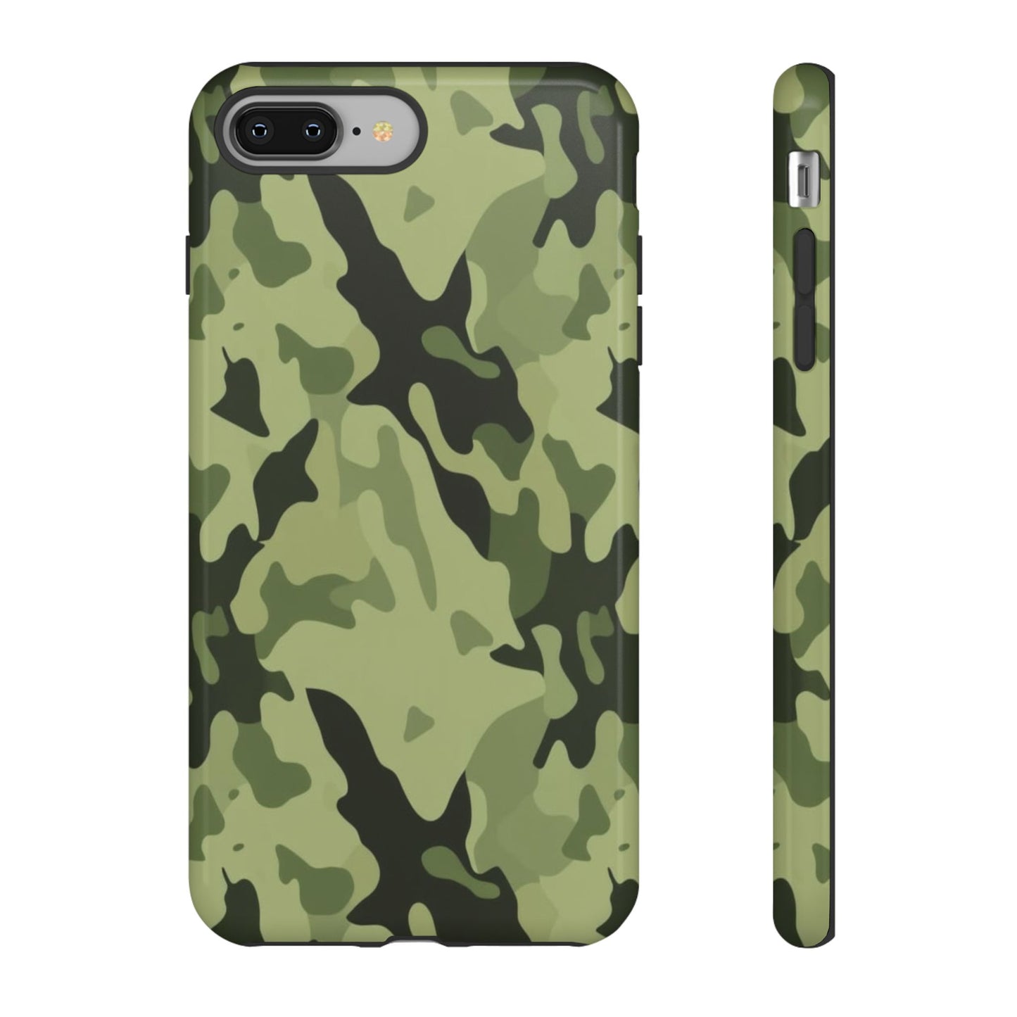 Camo Tough Phone Case — Military Green Protective iPhone Cover