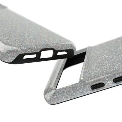 Glitter Silver Tough Phone Case — Sparkling Protective Phone Case