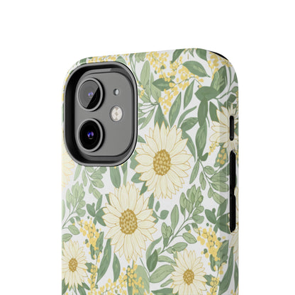 Daisy Meadow Tough Phone Case — Floral Protective Phone Cover