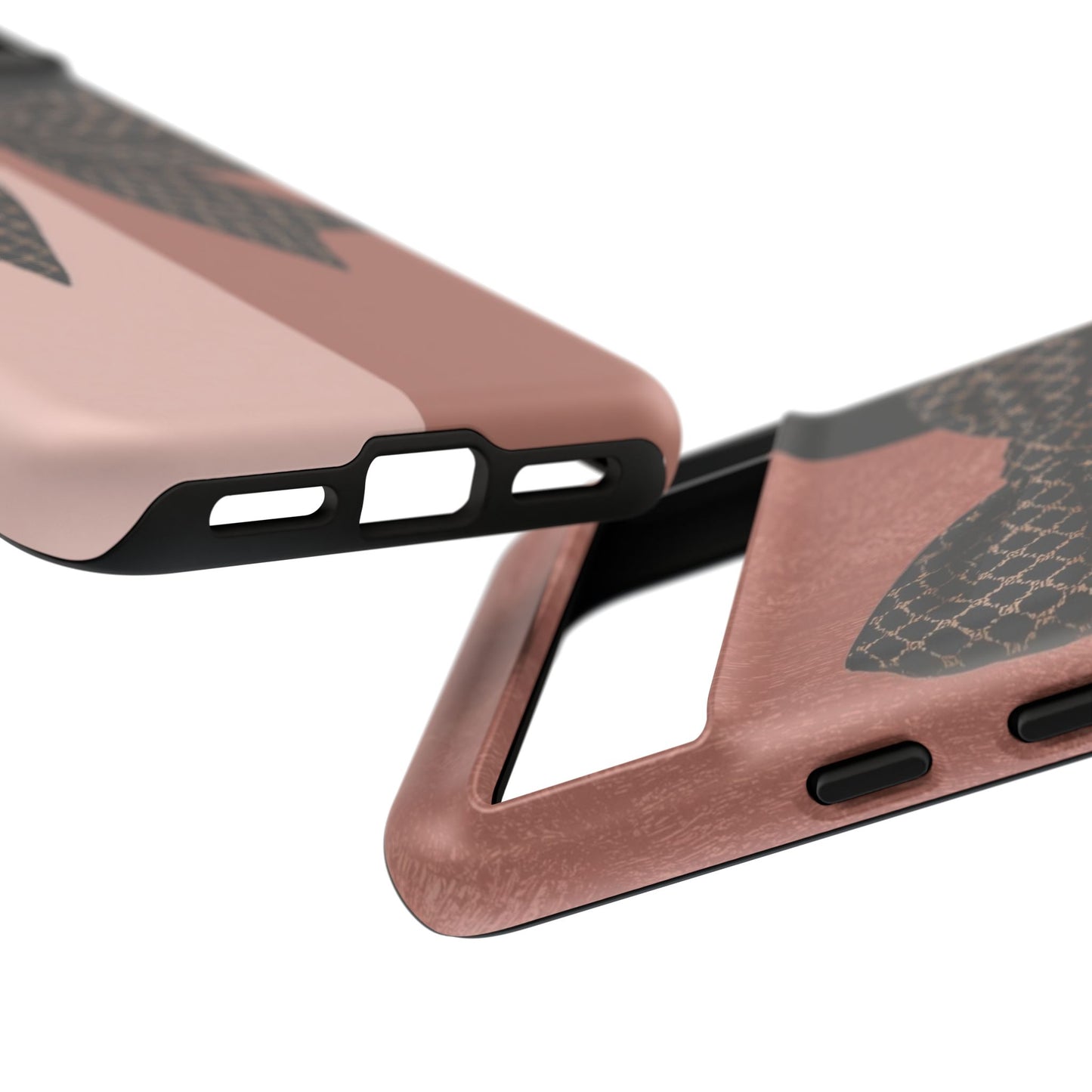 Bow Stripe Tough Phone Case – Pink Mauve Protective Cover