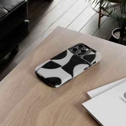 Black & White Abstract Pattern Tough Phone Case