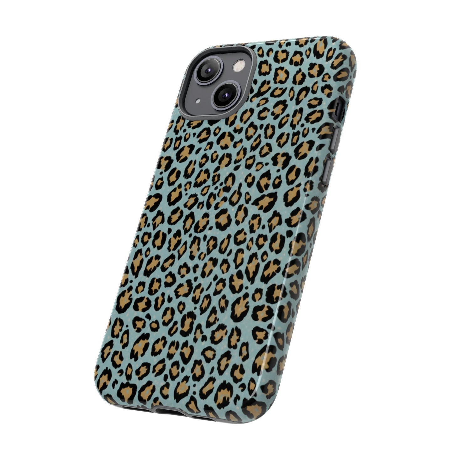 Leopard Print Tough Phone Case - Blue Cheetah Protective Cover