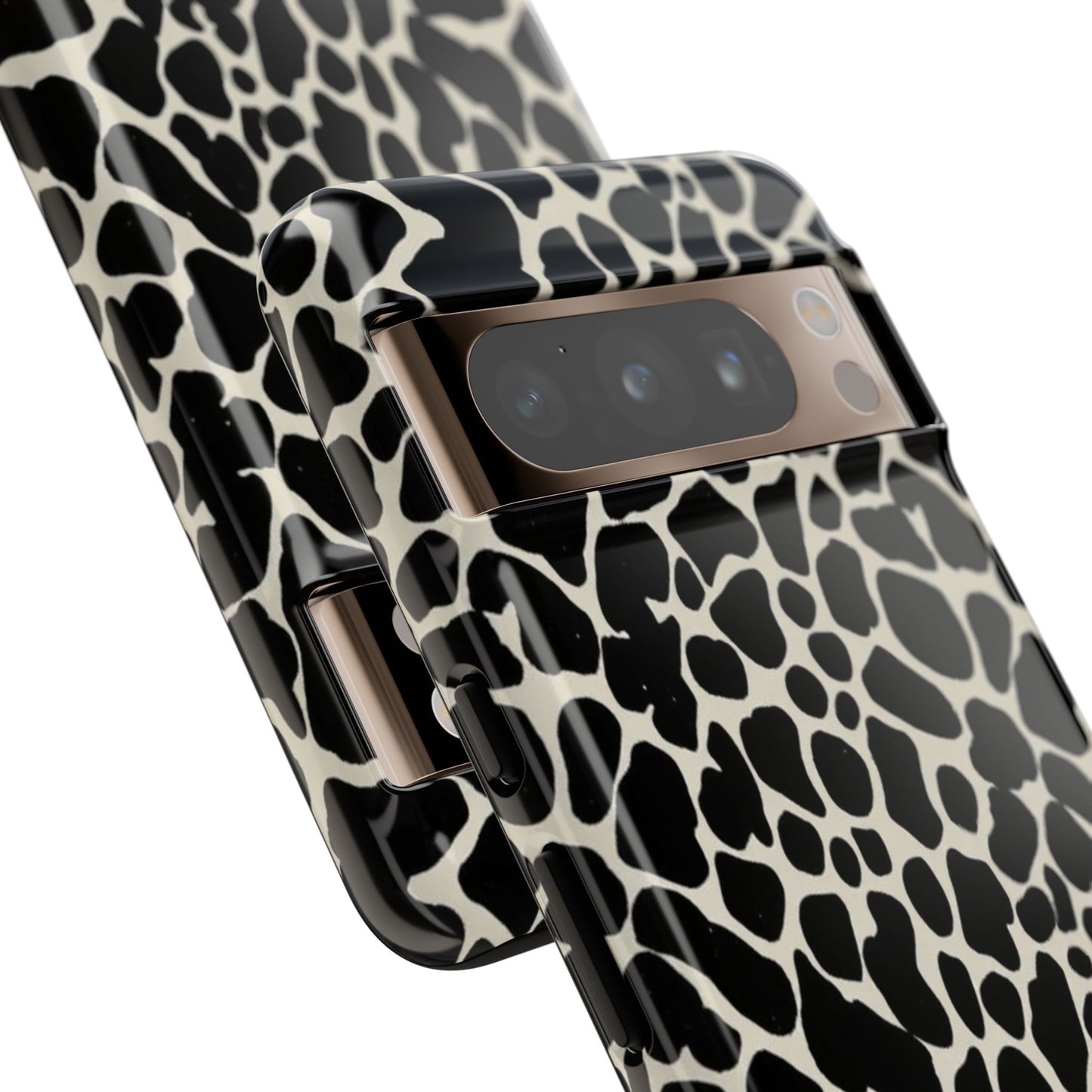 Black and White Cowhide Phone Case — Protective Tough Case