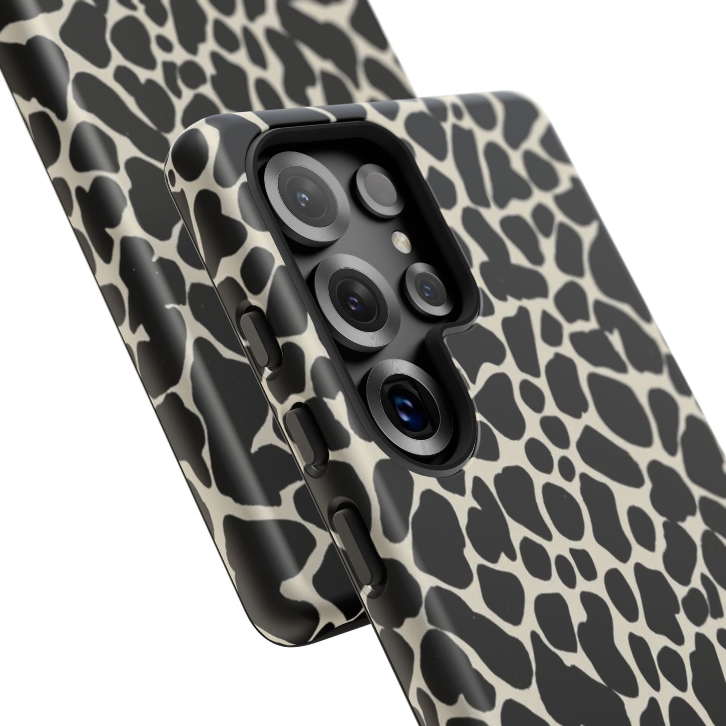 Black and White Cowhide Phone Case — Protective Tough Case