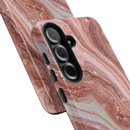 Rose Gold Marble Tough Phone Case