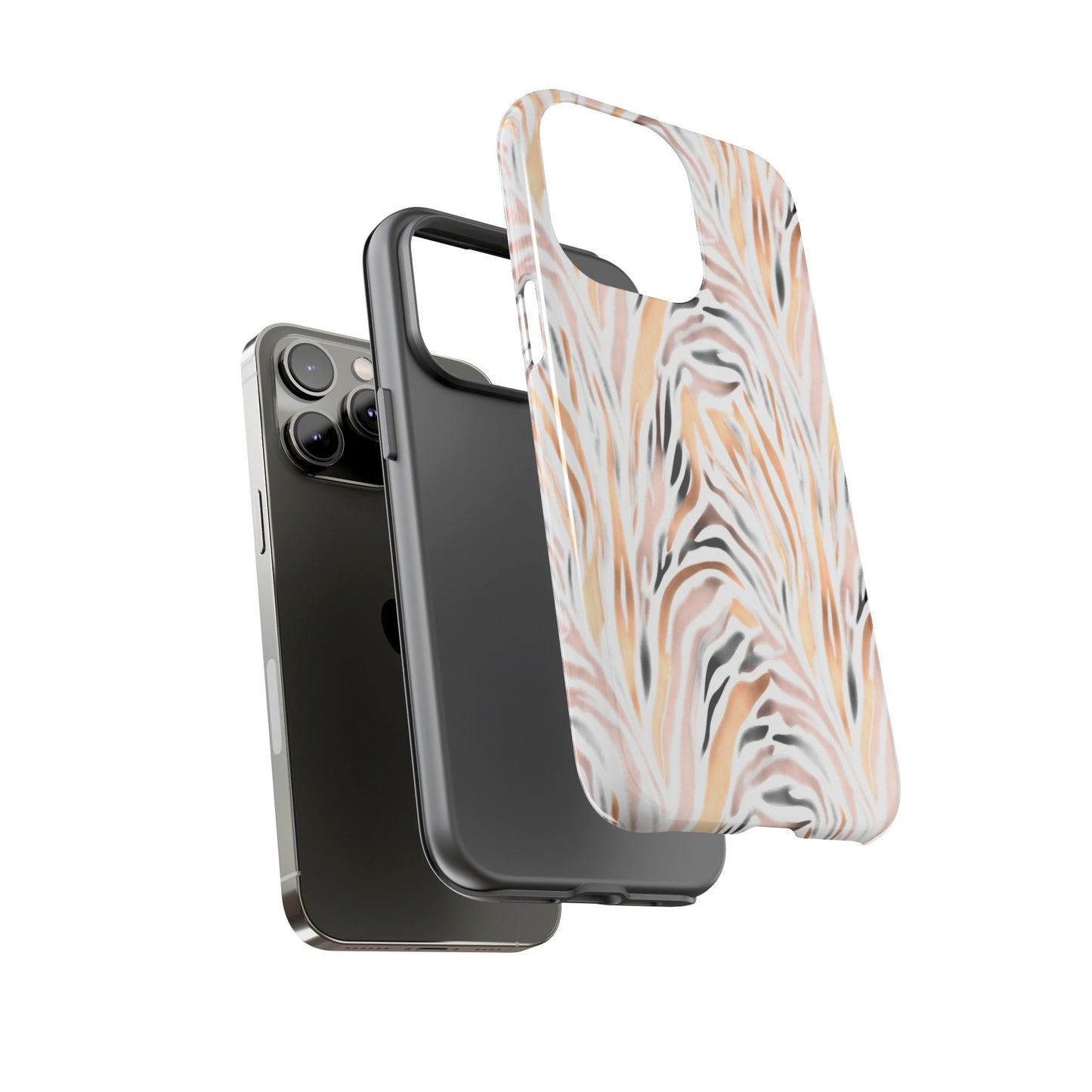 Tough Case — Neutral Watercolor Tiger Stripe Phone Case