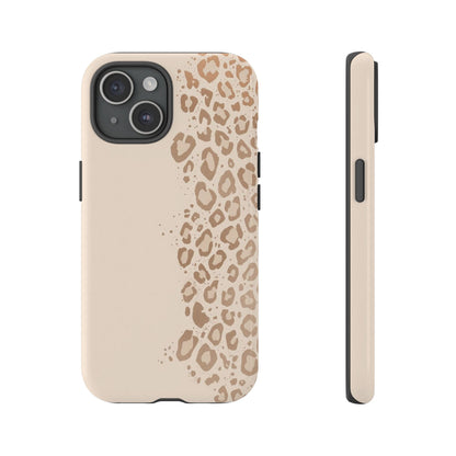 Phone Case – Beige Leopard Print Protective Cover