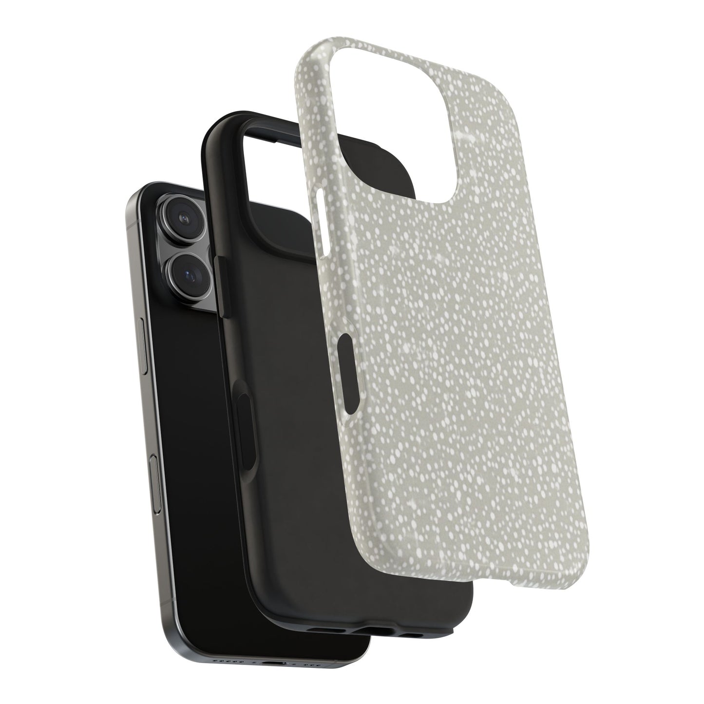Speckled Gray Tough Phone Case — Protective Shockproof iPhone Cover
