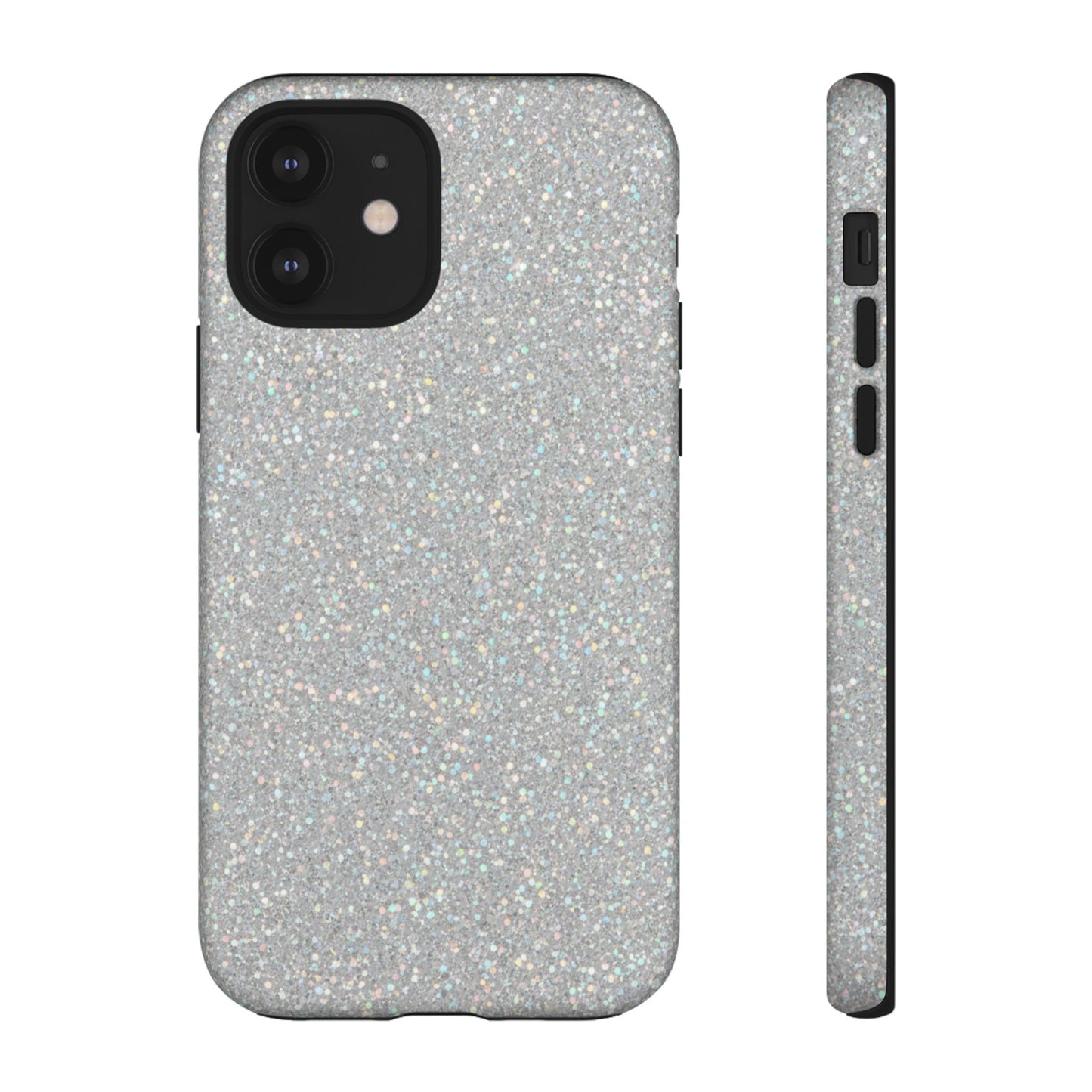Glitter Silver Tough Phone Case — Sparkling Protective Phone Case