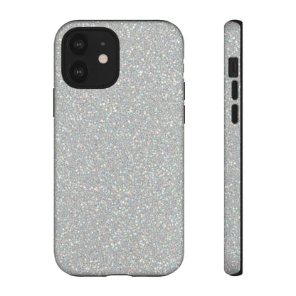 Glitter Silver Tough Phone Case — Sparkling Protective Phone Case
