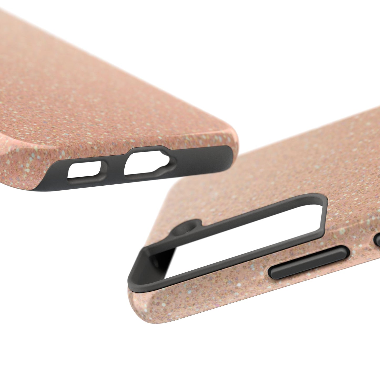 Glitter Rose Gold Tough Phone Case — Sparkling Protective iPhone Cover