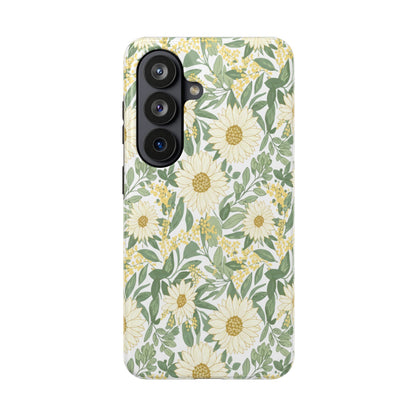 Daisy Meadow Tough Phone Case — Floral Protective Phone Cover