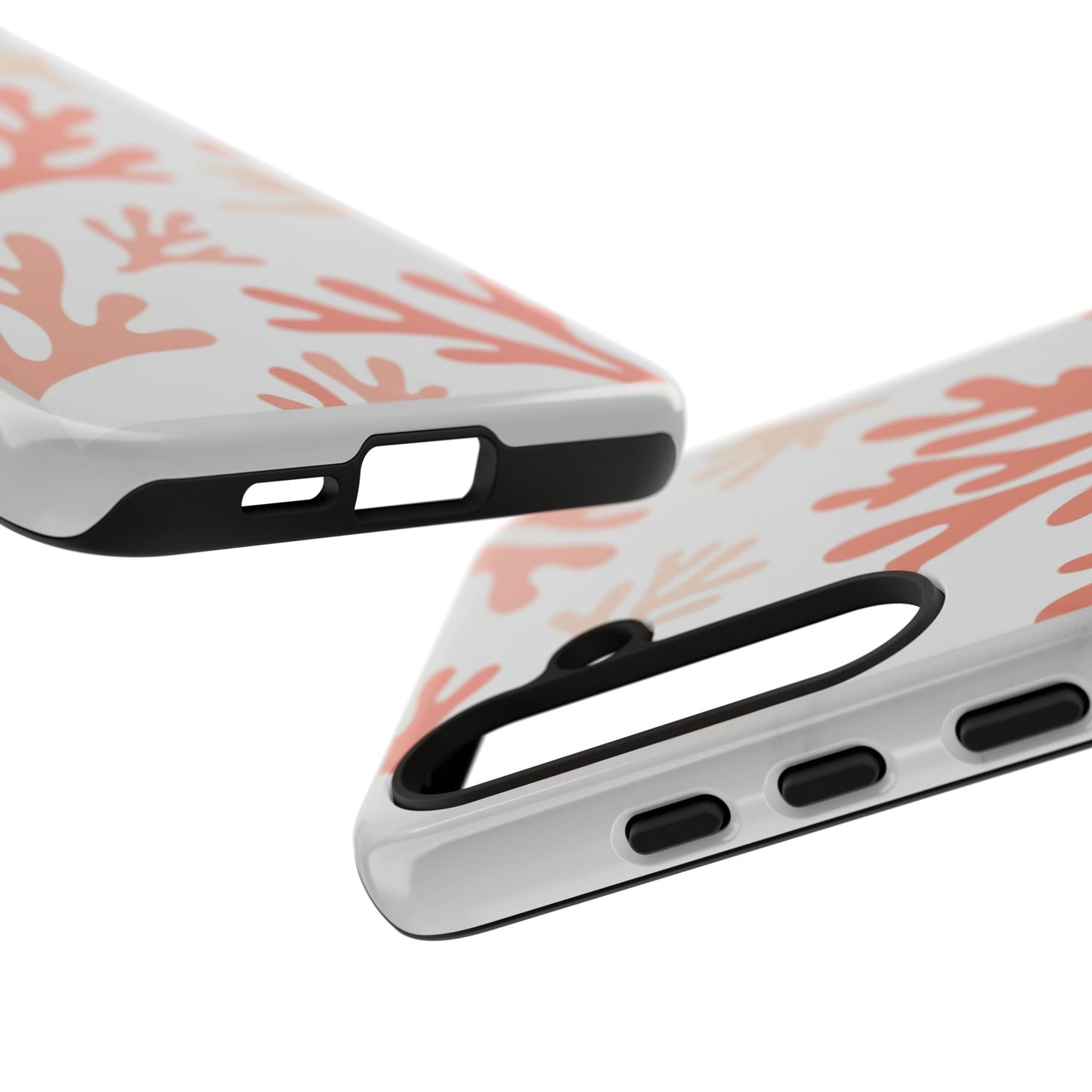 Coral Reef Pattern Tough Phone Case — Pink Beachy Protective Cover