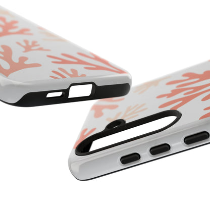 Coral Reef Pattern Tough Phone Case — Pink Beachy Protective Cover