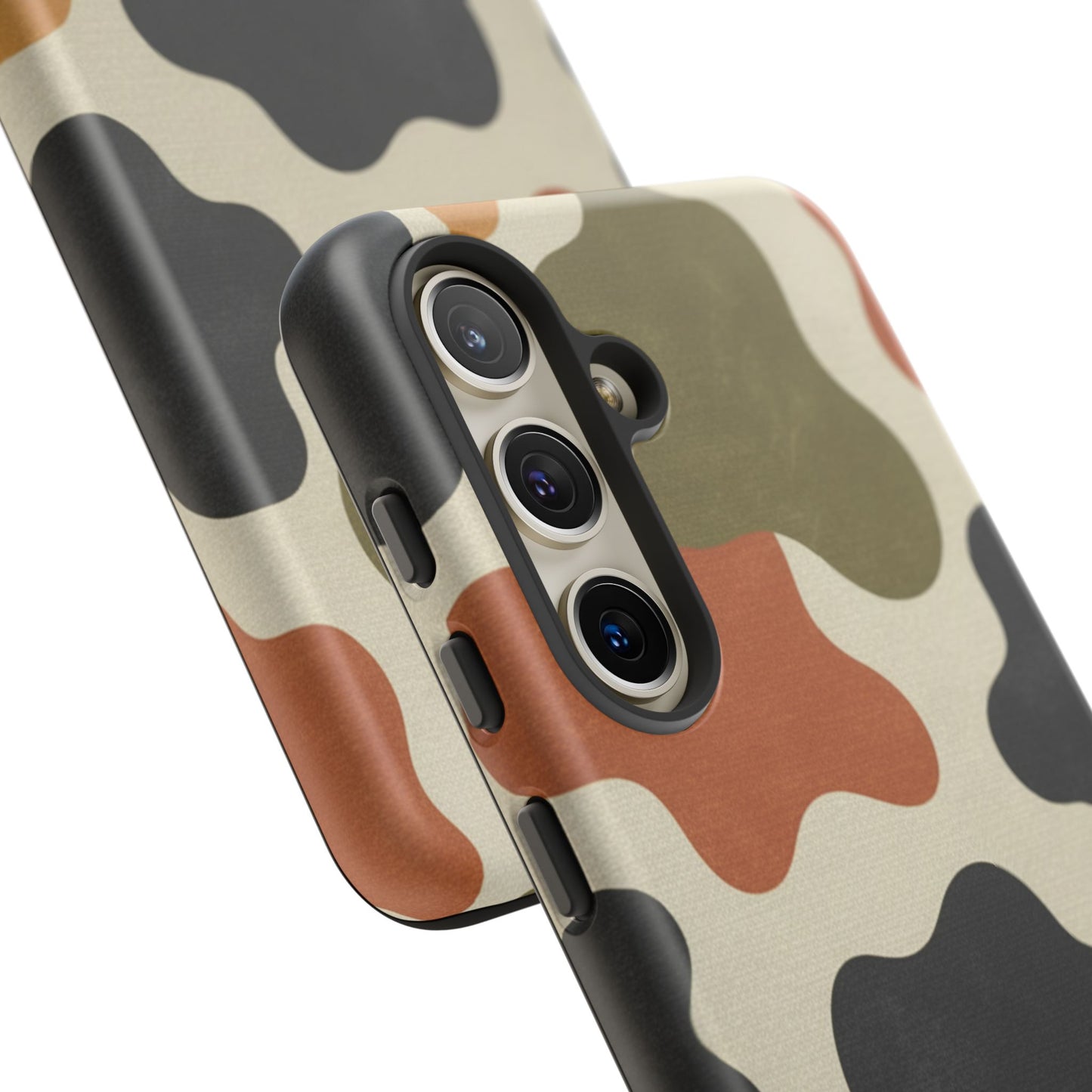 Retro Abstract Camouflage Phone Case — Earth Tone Tough Case